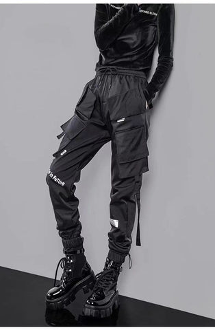 Ribbons Harem Jogging Pants Male Slim Fit Spring-MF00356-Veeddydropshipping