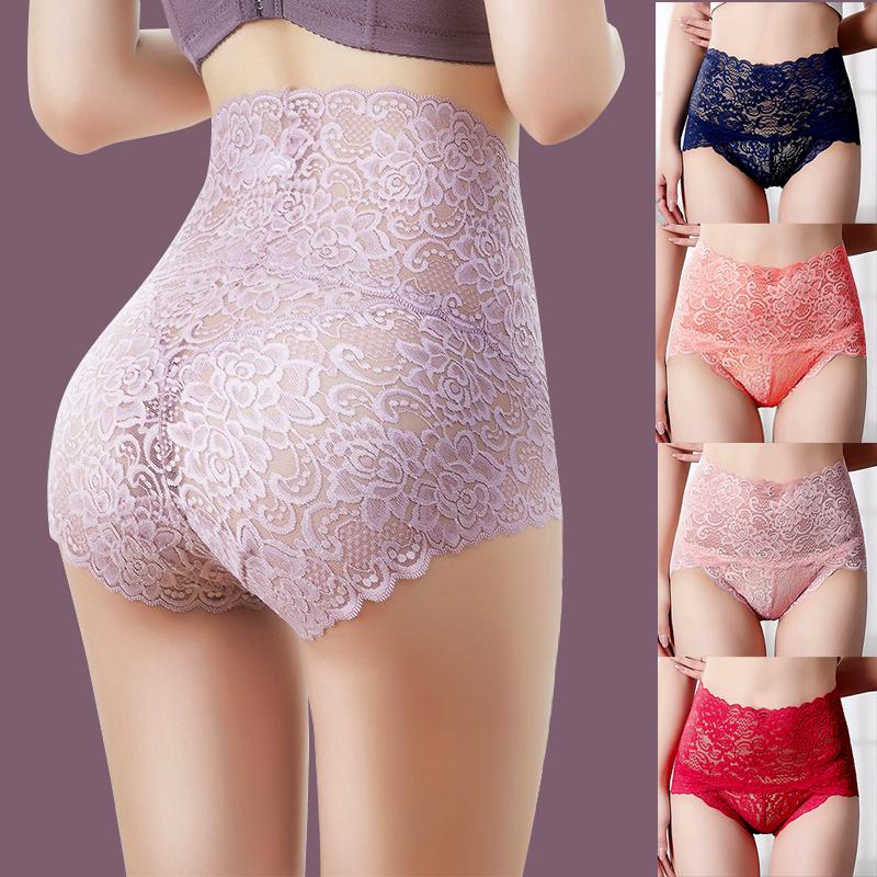 Women Panties Sexy Lace High Waist-WF00856-Veeddydropshipping