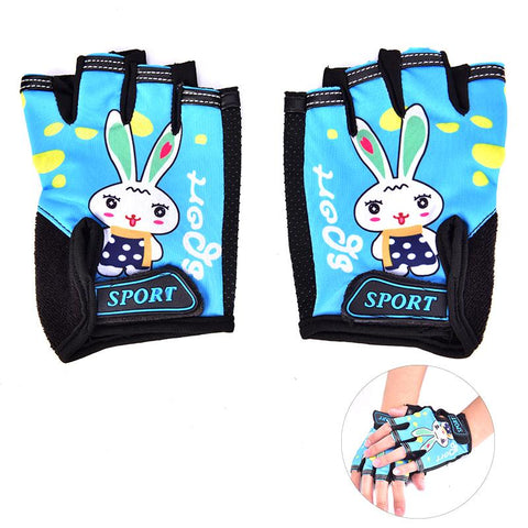 1Pair Children Cycling Gloves Half Finger Skate Child Mountain Bike Bicycle Gloves -OS01035-Veeddydropshipping