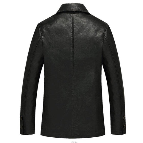 Leather Jacket Male Business Casual Coats Man-MF01382-Veeddydropshipping