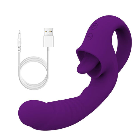 Clitoral Licking G Spot Vibrator Realistic Dildo Clitoralis Stimulator  -BH01255-Veeddydropshipping