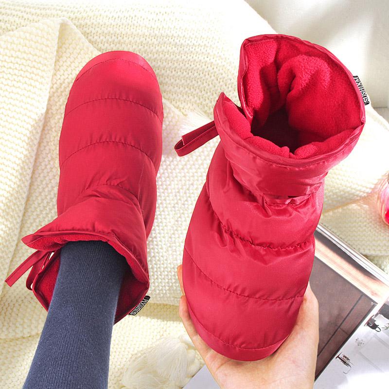 Indoor Silent Soft Sole Men Home Casual Shoes Thickened Down-cotton-BS01137-Veeddydropshipping