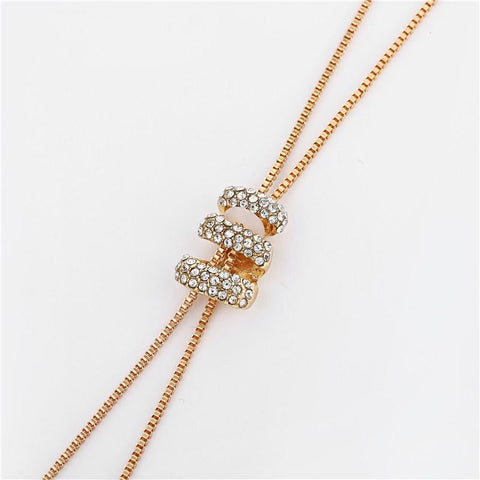 Fashion Metal Crystal Pearl Long Chain Sweater Necklace Jewelry-JW01292-Veeddydropshipping
