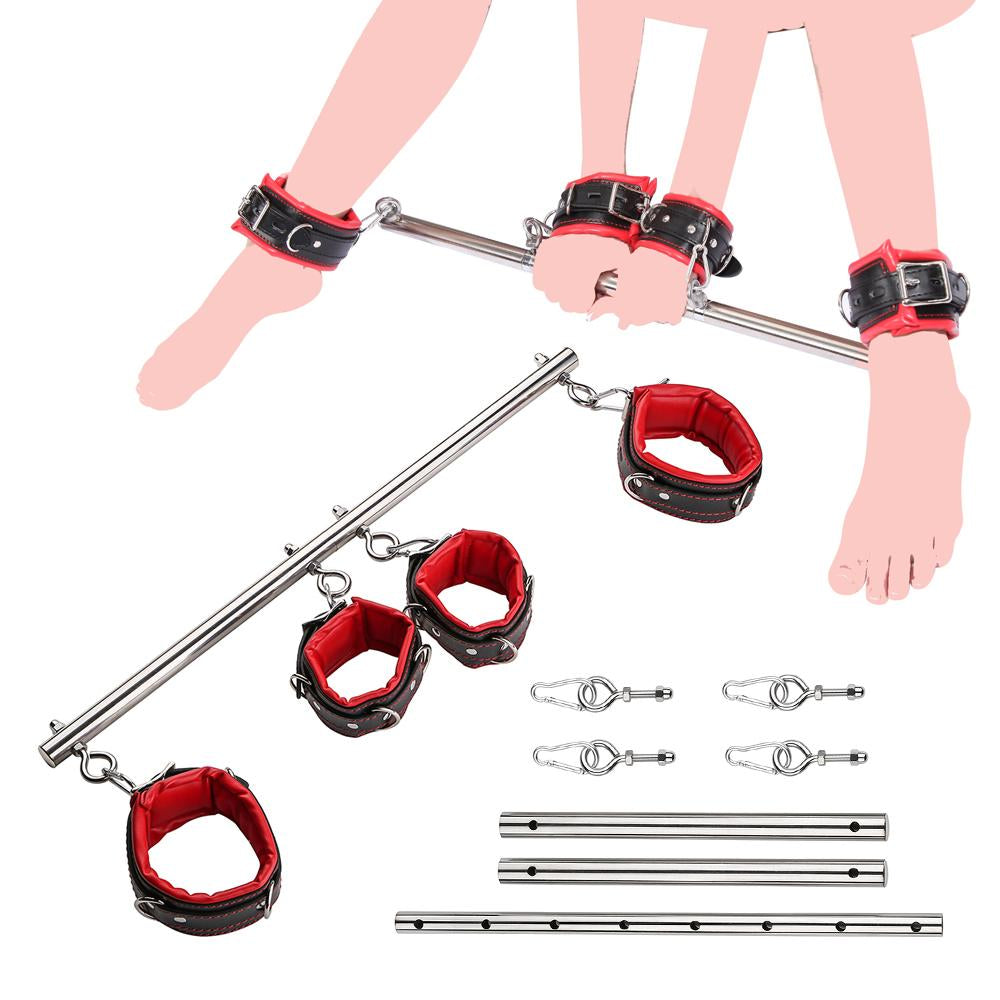 BDSM Bondage Kit Stainless Steel Extendable Spreader Bar Slave Handcuffs -BH01206-Veeddydropshipping