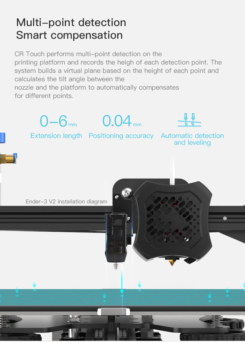 CR touch sensor CREALITY 3D 32-bit automatic leveling bed kit upgrade printer parts-Veeddydropshipping