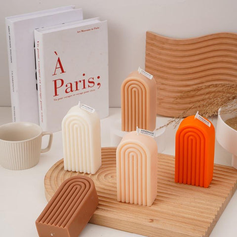 Rainbow Arch Candle Silicone Mold DIY-HA01233-Veeddydropshipping