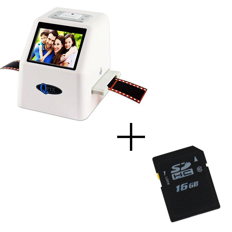 QPIX 22 MP 35mm Portable Film Scanners Negative Slide Holder Photo Scanner Film Digital Converter