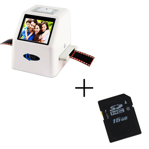 QPIX 22 MP 35mm Portable Film Scanners Negative Slide Holder Photo Scanner Film Digital Converter