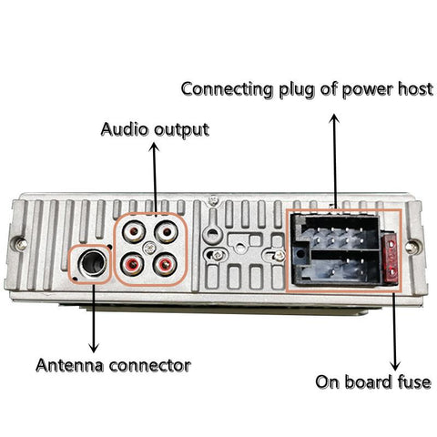 Car radio 1 DIN stereo player digital Bluetooth Car MP3 player 60wx4 FM-AM00642-Veeddydropshipping