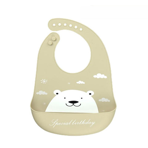 Waterproof Soft Baby Kids Silicone Bibs Cute Cartoon Printed Adjustable-TB00477-Veeddydropshipping