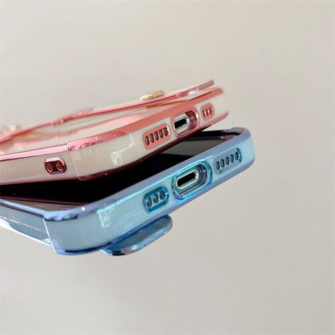 Heart Wrist Strap Stand Silicone Case Cover For iPhone 14 11 12 13 Pro Max XR 8-PA00142-Veeddydropshipping