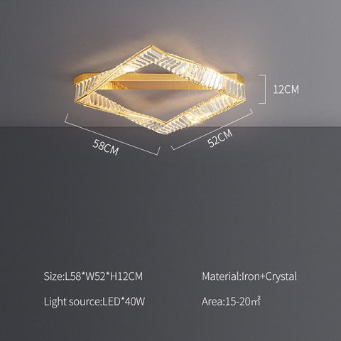 Ceiling Lamps Square Crystal Led Lights-TI00259-Veeddydropshipping