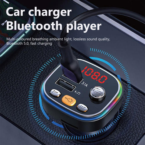 Bluetooth USB Car Charger Fast Charging-PA01162-Veeddydropshipping