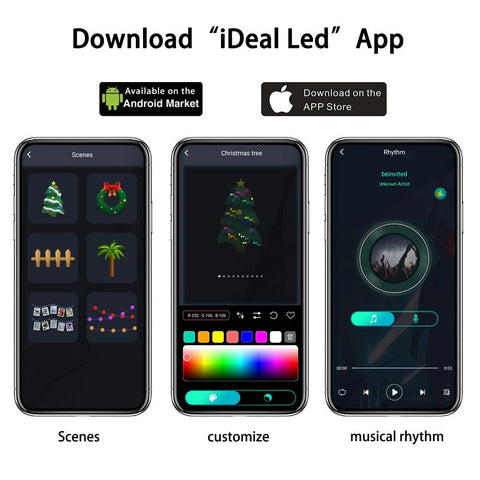 Wedding Decoration LED Smart Garland RGBIC String Lights Easter App-TI00928-Veeddydropshipping
