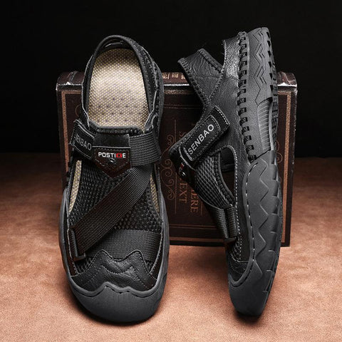 Sandals Lightweight Non-slip Driving Flats Moccasin-BS01453-Veeddydropshipping