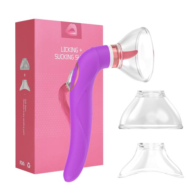 Pussy Sucking Dildo Vibrator Sex Toys for Woman Tongue Licking Clitoris-BH01283-Veeddydropshipping