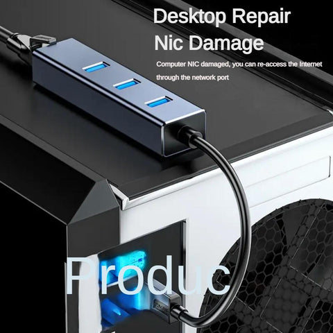 Type-C USB C 3.0 HUB 1000Mbps 3 Ports-CO00112-Veeddydropshipping
