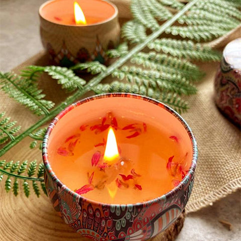 Scented Flower Candle Fragrance Candle-HA00348-Veeddydropshipping