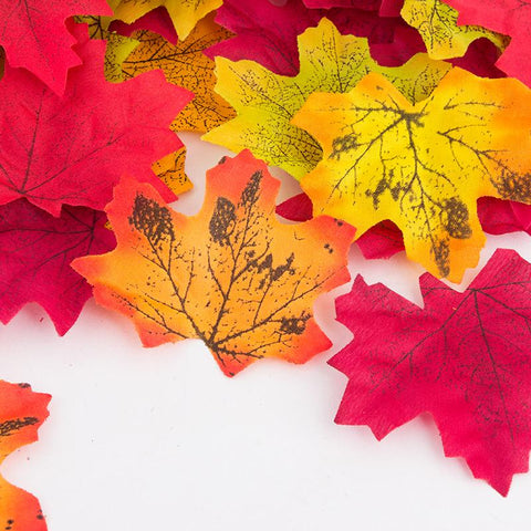 Multi Color Artificial Silk Maple Leaves-HA00675-Veeddydropshipping