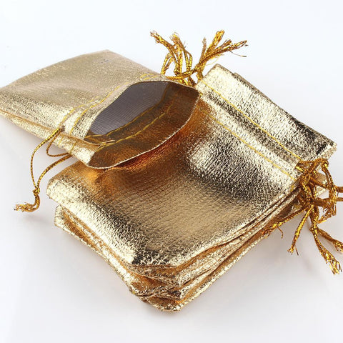 Jewelry Packing Gold/Sliver Foil Cloth Drawstring Velvet Packaging -JW01708-Veeddydropshipping