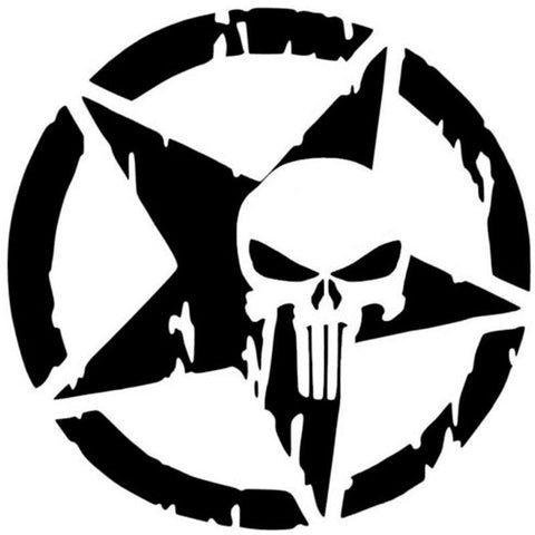 13cm /18cm /23cm Waterproof Personality Punisher Five-star Skeleton PVC-AM00071-Veeddydropshipping