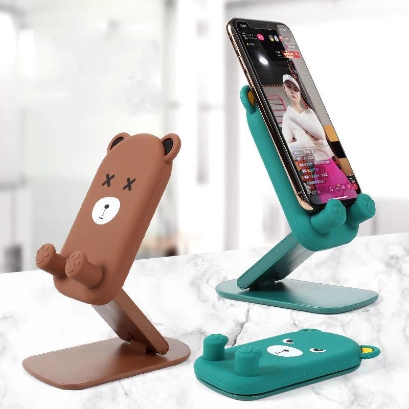 Cute Cartoon Holder Foldable Portable Cell Phone Stand Tablet Support Desktop-PA00546-Veeddydropshipping