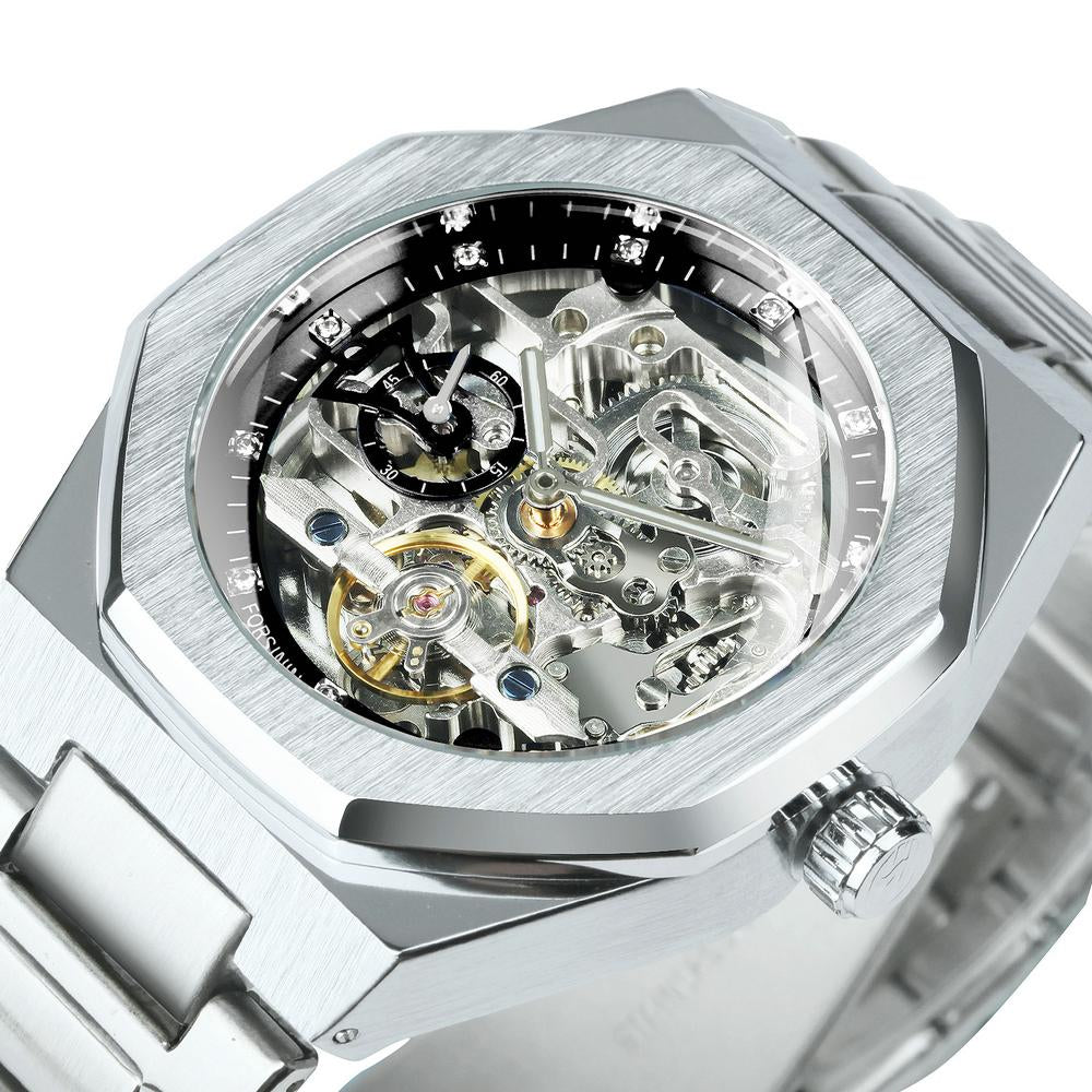 Mechanical Watch for Men Automatic Steel Strap -JW00698-Veeddydropshipping