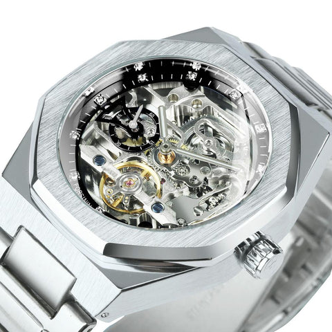 Mechanical Watch for Men Automatic Steel Strap -JW00698-Veeddydropshipping