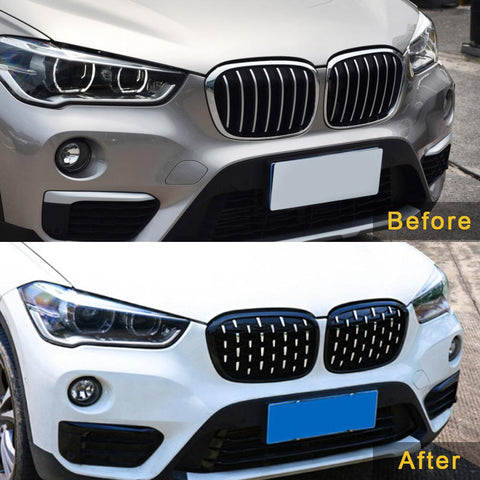 Auto Car Accessories For BMW X1 F48 2016-2019 Front Grille Middle-AM00088-Veeddydropshipping