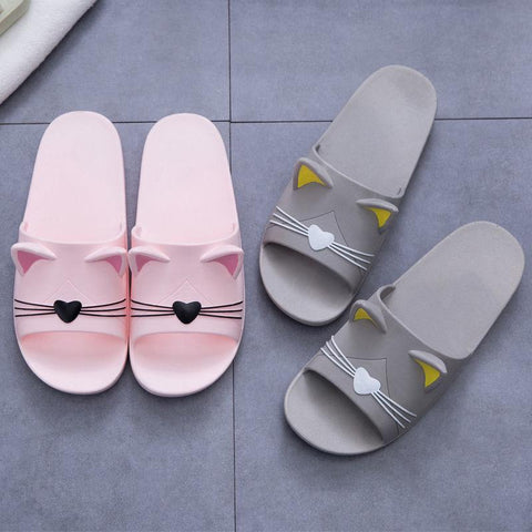 Sandals Cartoon Cats Flip Flops Men Couple&#39;s-BS01192-Veeddydropshipping