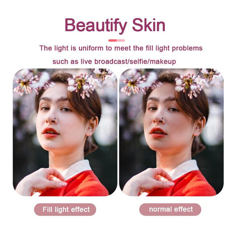 USB Rechargeable LED Selfie Ring Light Mobile Phone Fill Light Lens LED Selfie Lamp Ring-PA00798-Veeddydropshipping