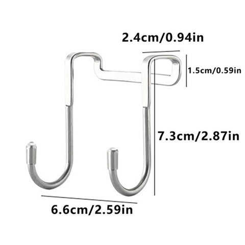 Stainless Steel Cabinet Door Towel Hanger Hat Holders-HA00897-Veeddydropshipping