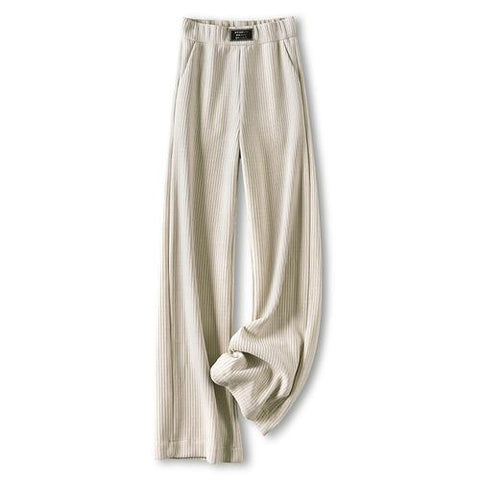women wide leg pants Plush Length Trousers-WF00620-Veeddydropshipping