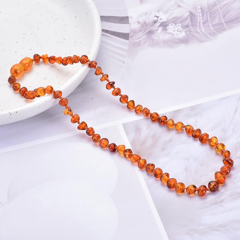 Amber Teething Necklaces for Baby Handmade-JW00047-Veeddydropshipping