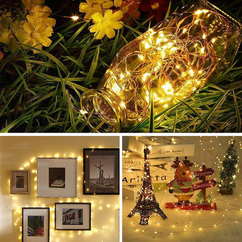 5M LED Copper Wire Lighting Strings Battery Powered Garland Fairy String