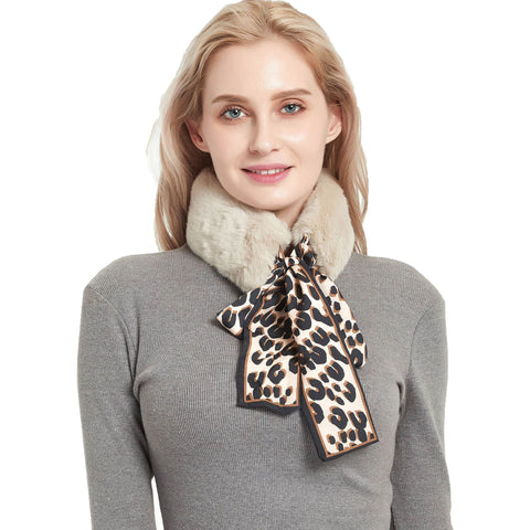 Women Faux Fur Collar Scarf-WF01215-Veeddydropshipping