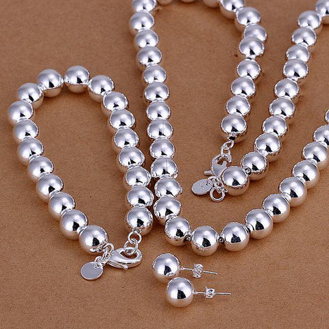 925 sterling Silver  bracelet Earrings fashion jewelry sets -JW00309-Veeddydropshipping