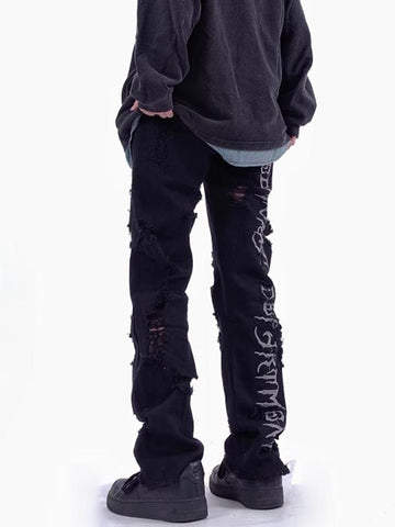 Embroidered Jeans Y2k Jeans Fashion Boyfriend Style-MF00651-Veeddydropshipping