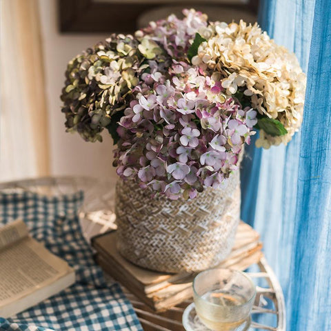 Artificial Flowers Silk Hydrangea Vase Home Decoration-HA00735-Veeddydropshipping