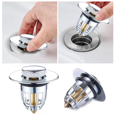 Copper Pop-Up Bounce Core Basin Drain-HA01049-Veeddydropshipping