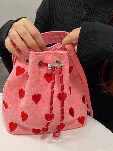 Portable Shoulder Crossbody Bucket Bag Mini Tote Bag-TB00073-Veeddydropshipping