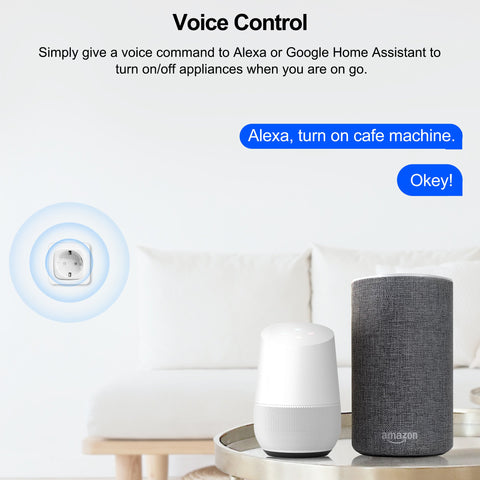 Tuya Wifi Smart Plug 20A EU Smart Socket Outlet with Power Monitor -CE00531-Veeddydropshipping
