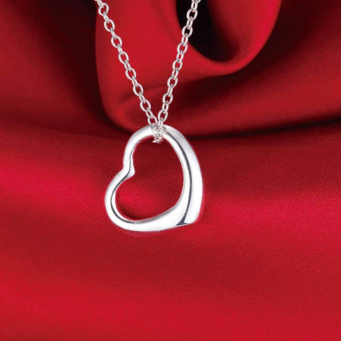 925 sterling silver Pretty heart bracelets necklaces Jewelry sets  -JW00193-Veeddydropshipping