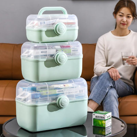 Large Capacity Family Medicine Organizer Box-HA00800-Veeddydropshipping