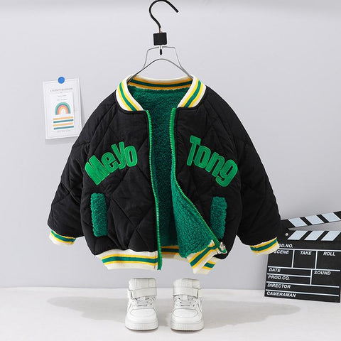 Boys Outerwear Winter Children Fashion Thick Baseball Uniform Jacket-TB01205-Veeddydropshipping