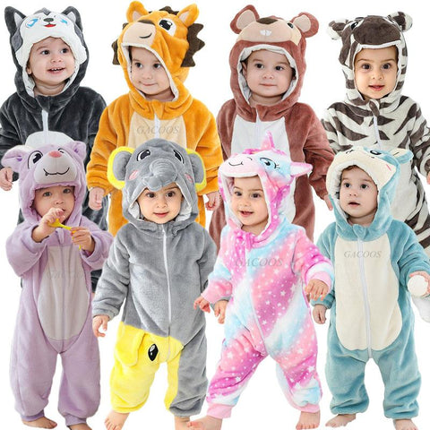 Cute Monkey Lion Animal Cartoon Romper Baby Clothing Long Sleeve Boys Girls-TB00748-Veeddydropshipping