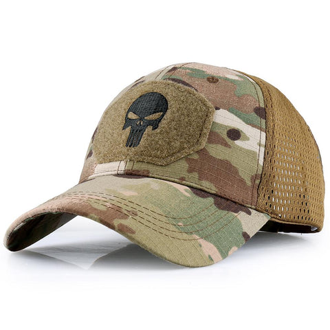 Sports Hat Tan Cycling Camo Hiking Cap Baseball Hunting Tennis Golf Mesh Military-OS01093-Veeddydropshipping