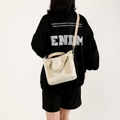 Small Canvas Crossbody Bags for Female Mini Top-handle Bucket-TB00225-Veeddydropshipping
