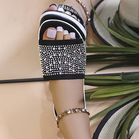 Women Shoes Fashion Rhinestones Breathable Wedge-BS01156-Veeddydropshipping