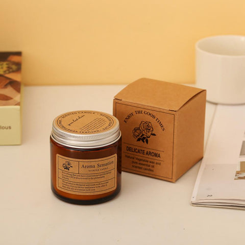 Romantic Natural Rose petal Scented Candles-HA00356-Veeddydropshipping